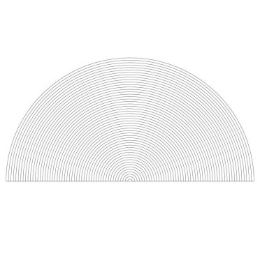 Çember dışı eşmerkezli elementler. Grafik web tasarımı için element, baskı, tekstil, ambalaj, dekorasyon, vektör illüstrasyonu için şablon. Geometrik şekiller çember.