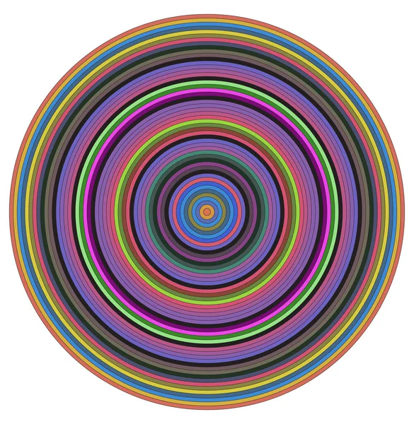 Barevný Abstraktní Grafický Kruh Kruhový Pohyb Radiální Dynamická Barva Tvary — Stockový vektor