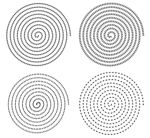 Spiralkreis Abstrakter Kreis Grafik Design Vektorillustration Kreiswirbel Kreis Schwarz Vortex — Stockvektor