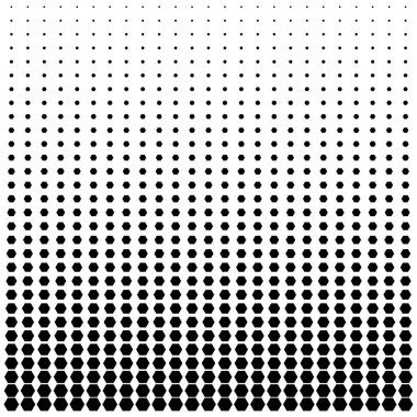 Yarım daire çerçeve noktalı arkaplan. Yarım ton rastgele çember noktalar dokusu kullanarak. Grunge dairesel leke. Vektör çizimi. Yarım tonlu daireler. Retro geometrik daireler ton siyahı