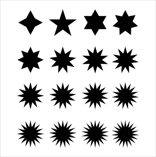 Weihnachtssternschauer Zauberhafte Illustrationssterne Für Die Feiertage Sternensammlung Star Ikonen Sternschnuppenblumen — Stockvektor