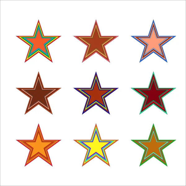 Sterne Und Platzt Symbole Funkelnde Sterne Vector Set Von Verschiedenen — Stockvektor