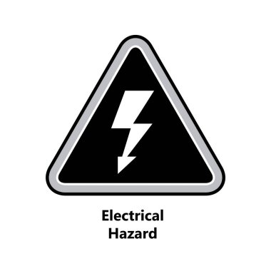 Uyarı işaretleri. Waring İmza Panosu 'nun sembolleri. Elektriksel tehlike dışarıda kalsın. Vektör çizimi. Tehlike Elektriksel Tehlike işareti. Dikkat.