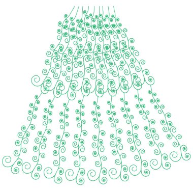 Çiçekli Kaligrafik Tasarım Elementleri. Beyaz arka planda süslü tasarım Vektör çiçek çizimi. kaligrafik öğeler ve festival dekorasyonu.