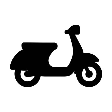 Scooter Silhouette Minimalist Kentsel Seyahat, Taşınabilirlik ve Kişisel Taşımacılık Temsilcisi