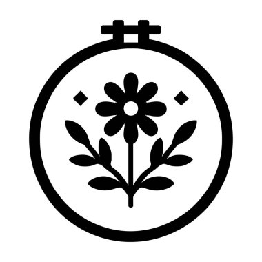 El Sanatının, Tekstil Sanatının ve Dekoratif Dikişin Dekoratif Tasarım Sunumuyla Nakış Hoop