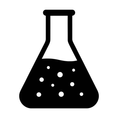 Bilim, Deney ve Kimyasal Reaksiyonları Temsil Eden Baloncuklu Laboratuvar Şişesi