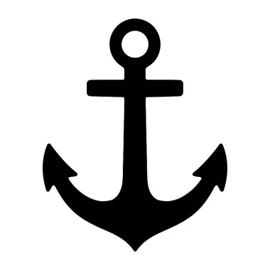 Minimalist Siyah Çapa Silüeti