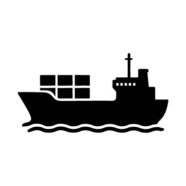 Minimalist Kargo Gemisi Silueti