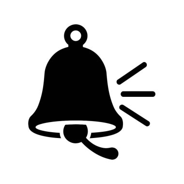 Uyarı çan vektör simgesi uyarı sembolü uyarı mesajı siyah ve beyaz