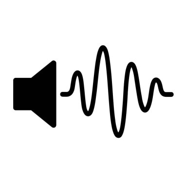 Ses dalgası ikonu vektör illüstrasyon ses sinyali dalga formu grafik eşitleyici müzik frekansı 