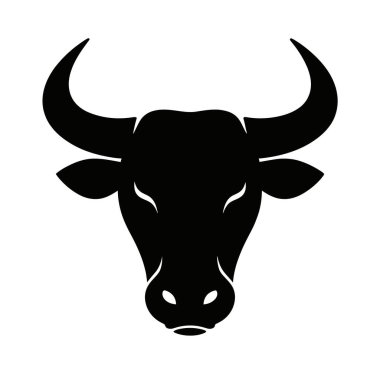 Checkered Background 'da Bull Silhouette. vektör illüstrasyonu