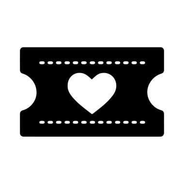 Heart-Shaped Ticket Design.eps vektörü: Dövme, simge, web grafik tasarımı ve bilgi grafikleri için ideal.