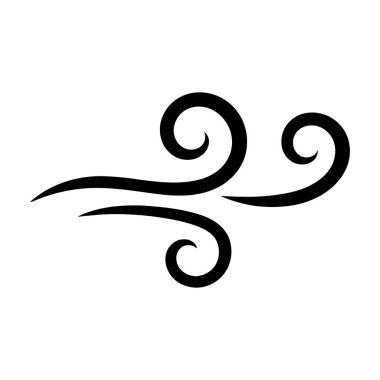 Siyah-Beyaz Dönen Rüzgarlar. vektör: Dövme, simge, web grafik tasarımı ve bilgi konsepti olarak kullanmak için ideal.