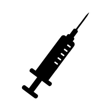 Tıbbi Sağlık ve Hassasiyetin Şırınga Silüeti Sunumu