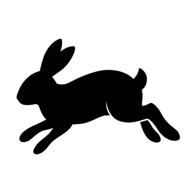 Sıçrayan Tavşan Silueti Hız Çevikliği ve Doğanın Temsili