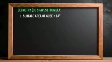 Şekiller için geometri formülleri üç boyutlu öğrenme eğitimi matematik hesaplaması rehberliği