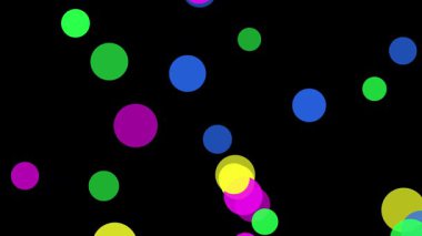 Siyah arkaplan üzerindeki renkli daireler soyut tasarım duvar kâğıdı grafik sanat illüstrasyonu modern arkaplan resmi