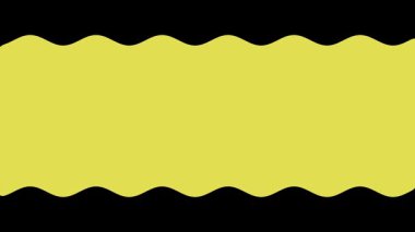 Sunum veya duvar kağıdı tasarımı animasyonu için soyut arkaplan sarı ve siyah dalgalı tasarım ögesi