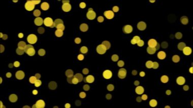 Altın Bokeh, yılbaşı ve yeni yıl kutlamaları için arka plan animasyon video görüntülerini aydınlatıyor