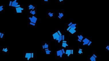 Geri besleme analizi illüstrasyon vektörü için yukarı ve aşağı simgeler arka plan canlandırması