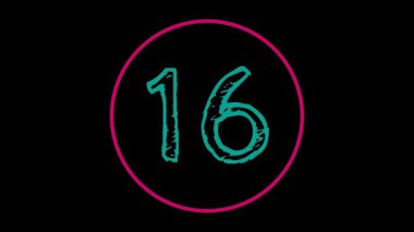 sayılı animasyon 20 'ye 1 grafik tef çizim dairesi tasarım numarası soyut arkaplan şekil işareti izole