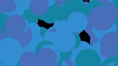 Mavi dairelerin üst üste bindiği modern bir soyut tasarım görsel olarak çekici bir arkaplan oluşturuyor.