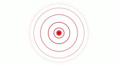 kırmızı eşmerkezli daireler odak doğruluğu ve hassasiyet kavramları tasarım elementini hedefler