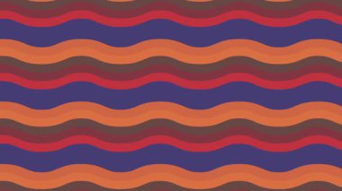 Yaratıcı tasarım projeleri için ideal, turuncu kahverengi ve mavi çizgileri olan dalgalı soyut bir arkaplan