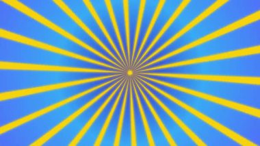 canlı sarı ve mavi radyal güneş patlaması deseni tasarımın için dinamik ve soyut bir arkaplan yaratır.
