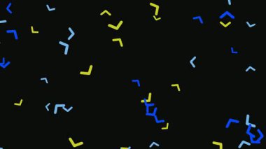 Yaratıcı projeler için koyu arkaplan üzerinde mavi ve sarı okların yer aldığı modern bir soyut arkaplan