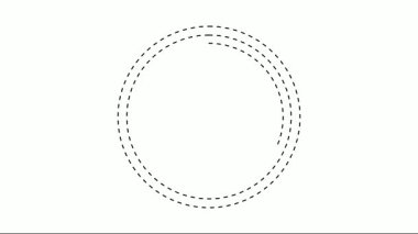 Konsantrik noktalı daireler modern sanat projeleri için beyaz arkaplan üzerinde basit bir grafik tasarım ögesi oluşturur