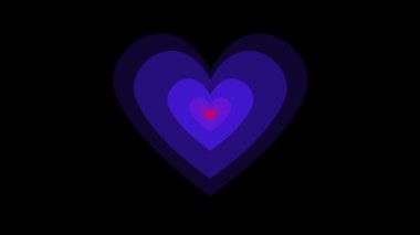 Sevgililer Günü için mor kalp arka planı ya da güzel bir grafik tasarımı ve illüstrasyonu olan aşk hikayesi.