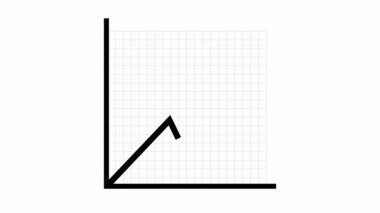 a black arrow trends upward on a grid graph, showing growth and success in a simple, clean design