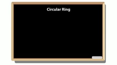 circular ring area formula on a blackboard for math education and geometrical concept illustration graphic design