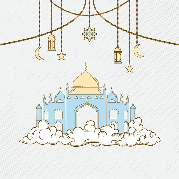 Latar Belakang Vektor Estetika Ramadhan — Image vectorielle