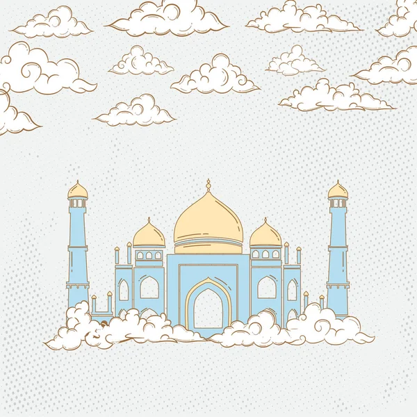 Latar Belakang Vektor Estetika Ramadhan — Stockvector
