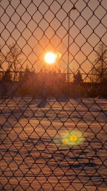 Tallinn üzerinde günbatımı görünümü