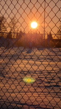 Tallinn üzerinde günbatımı görünümü