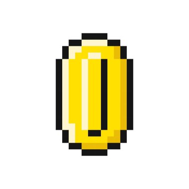 Piksel altın sikke retro oyun için, Pixel sanat oyunu para birimi, piksel sanat paraları 