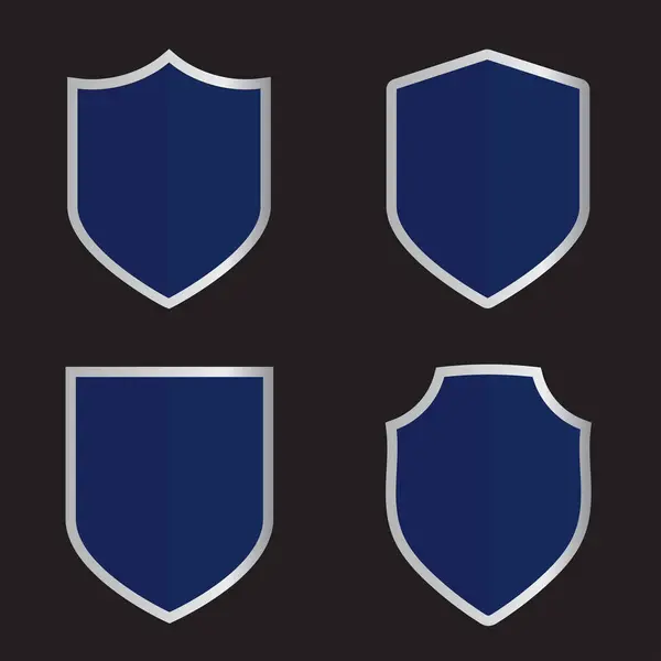 Gradient Border Shield Protect Shield Black Background — Stock Vector
