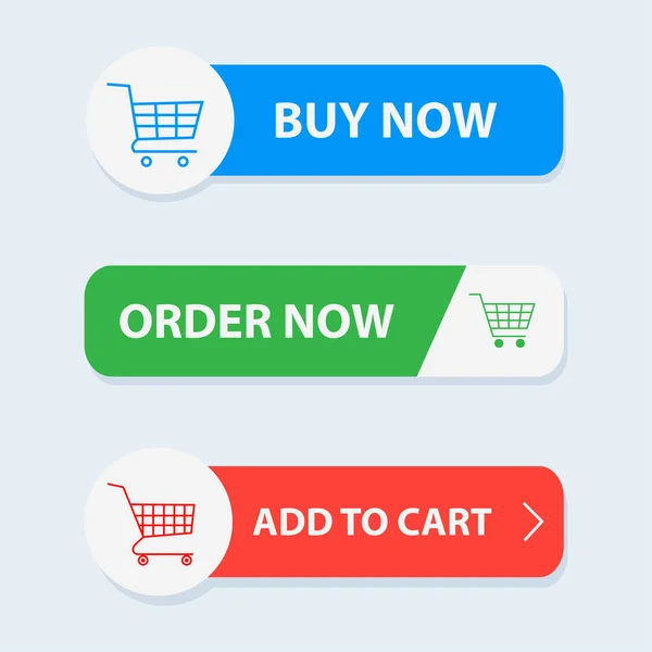 Web Button Web Design Button Shadow Online Shopping — Stock Vector