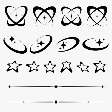 Işıldayan yıldızların, soyut şekillerin ve dijital sanat eserleri için şık çizgilerin yer aldığı Y2K 'dan esinlenilmiş bir koleksiyon..