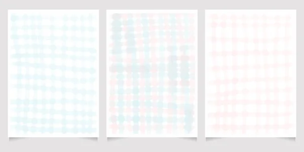 Abstract Loose Blue Pink Plaid Watercolor Background Wedding Invitation Card — Wektor stockowy