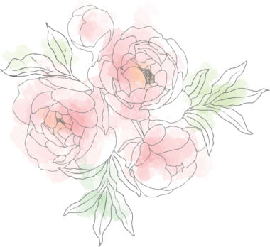 Gevşek suluboya karalama çizgisi sanat şakayık çiçek buketi elementleri