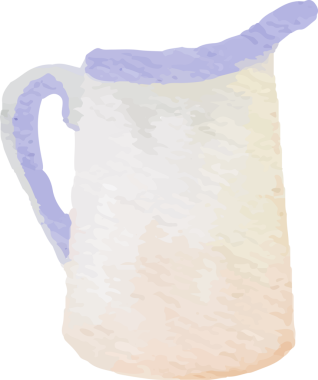 suluboya çiçek açan pembe gül dalı buket elementleri