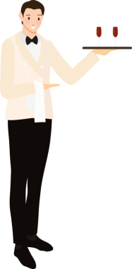 resmi lüks yemek garsonu koleksiyonu düz stil