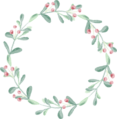 Asgari Noel suluboya yaprak çelengi