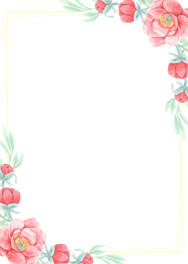 suluboya kırmızı şakayık ve yuvarlak altın çelenk çerçeveli