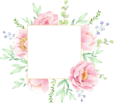 suluboya pembe şakayık çiçekli buket düzenleme çelengi çerçevesi